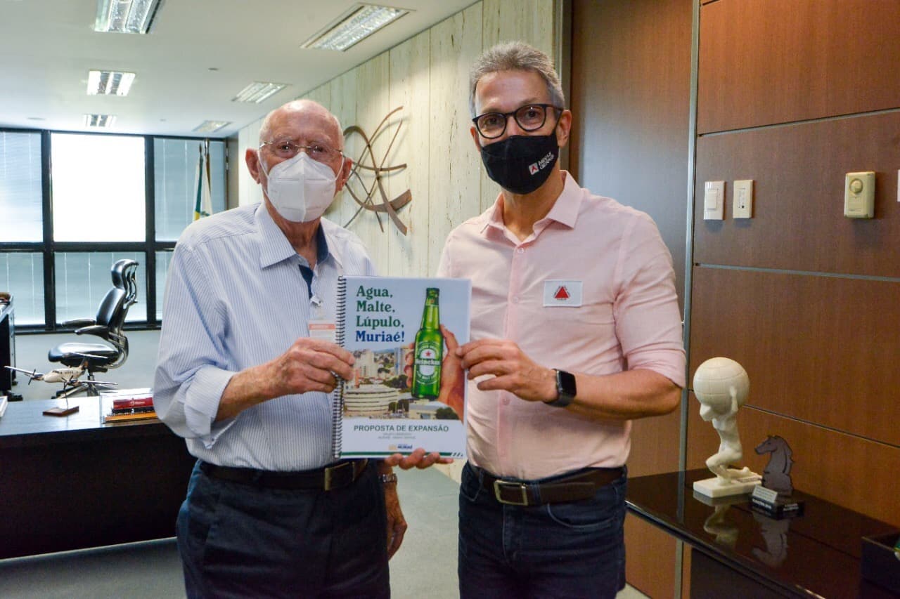 Prefeito de Muriaé se reúne com governador e apresenta projeto para atrair cervejaria Heineken