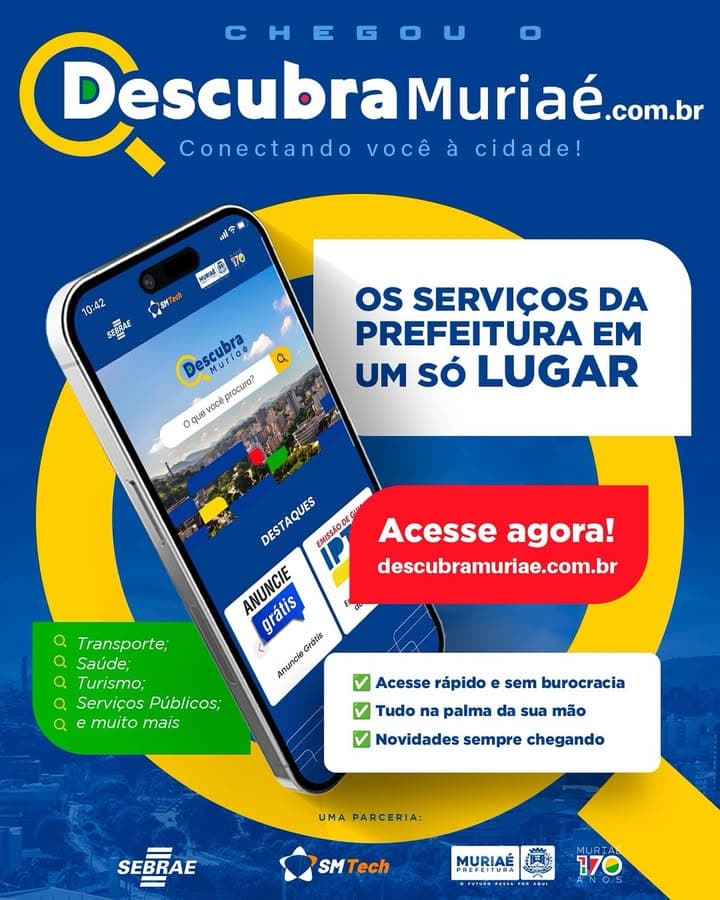 Descubra Muriaé: novo site reúne serviços e facilita a vida do cidadão