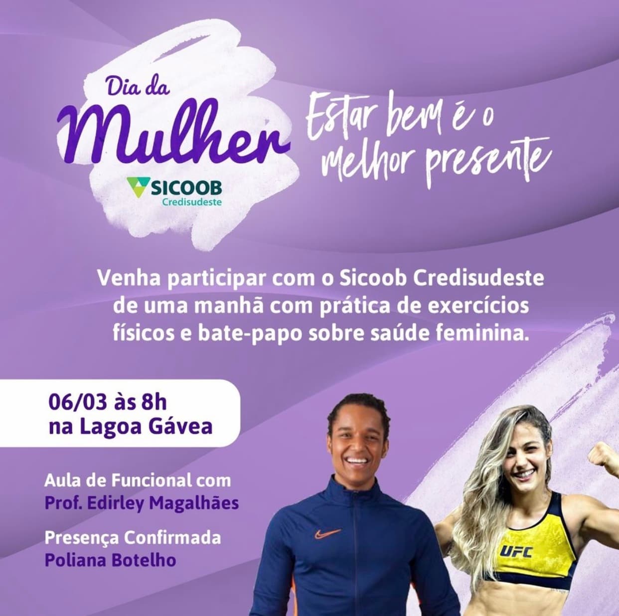 Comemoração ao Dia da Mulher na Lagoa da Gávea - Sicoob Credisudeste