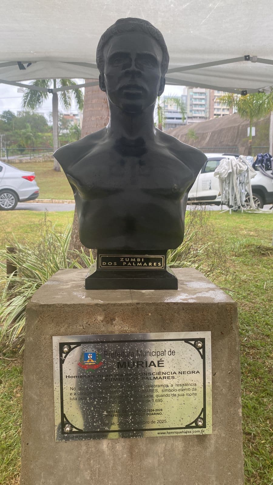 Muriaé inaugura busto de Zumbi dos palmares em homenagem ao Dia da Consciência Negra